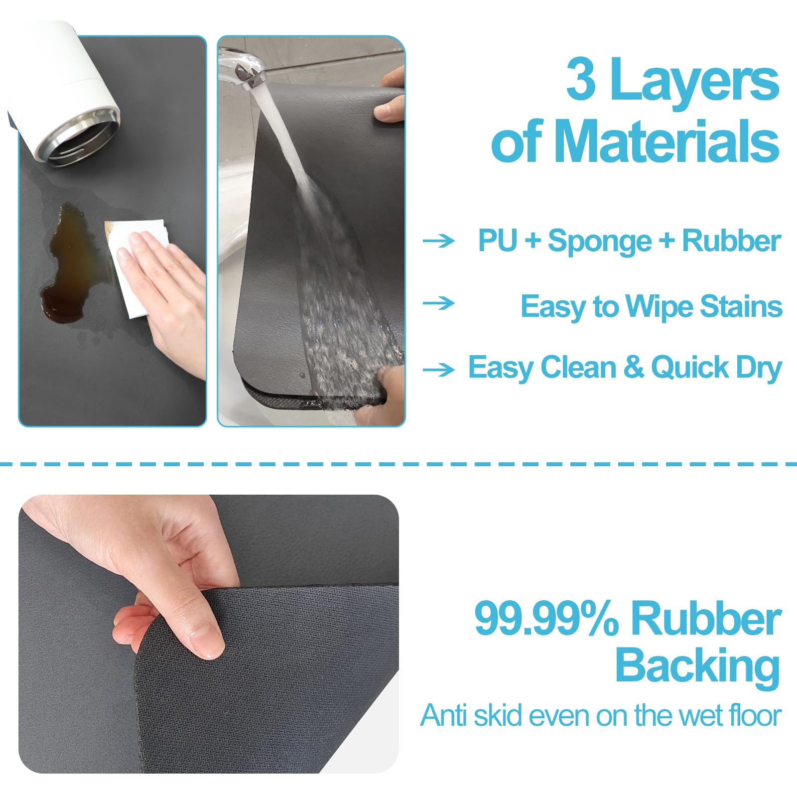 Dish Drying Mat for Kitchen Counter,