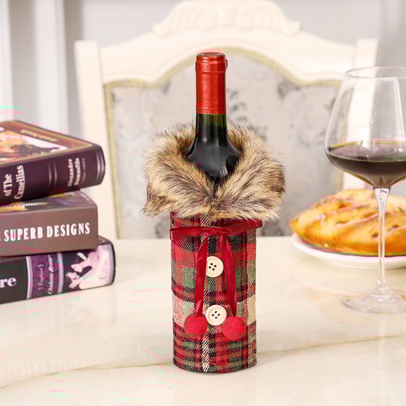 Christmas Decorative Santa Wine Bottle Cover