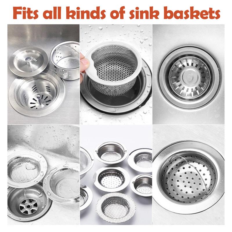 100 Counts Disposable Dishwashing Sink Drain fine mesh strainer Mesh Bag