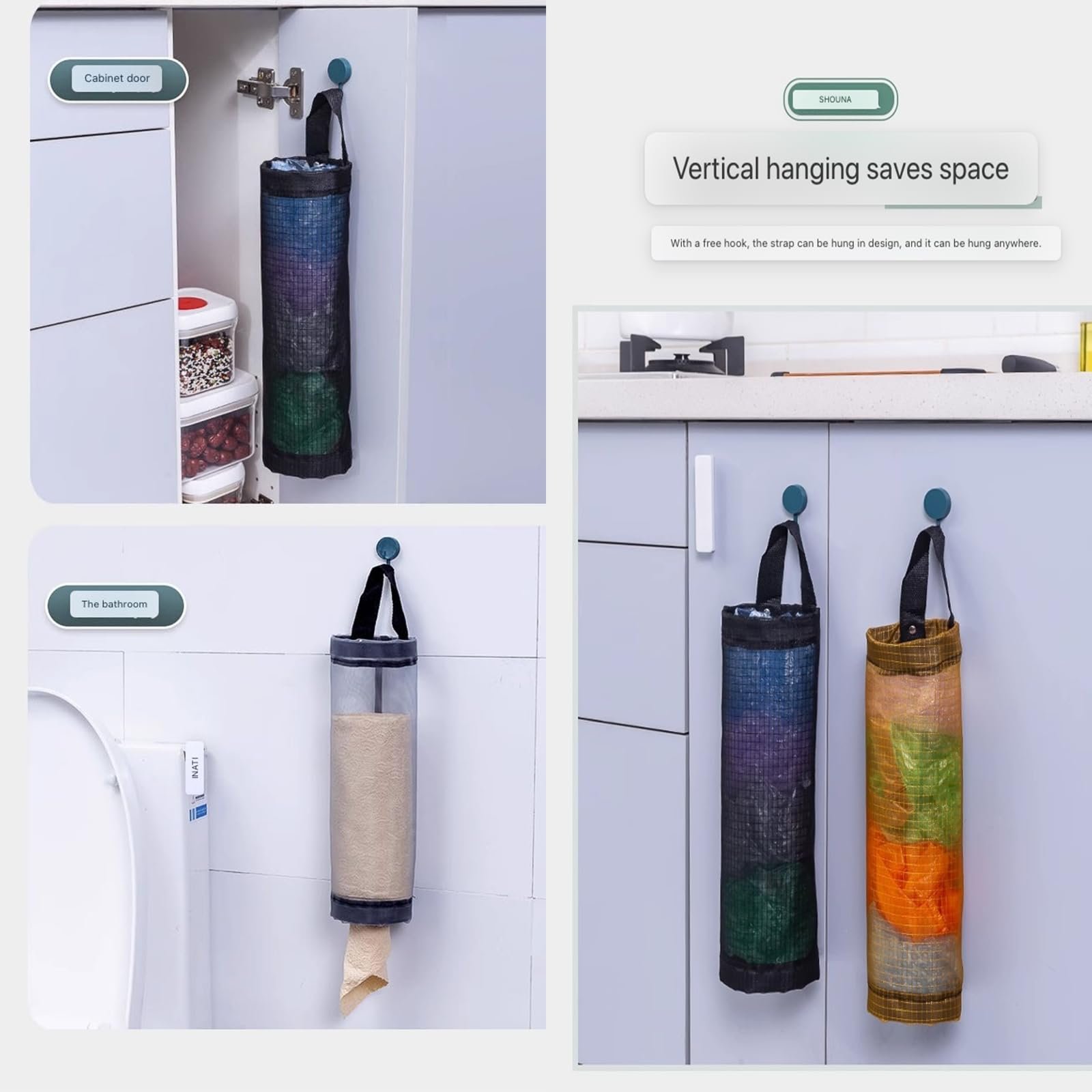 Premium Mesh Garbage Bag Holder (3 PCS/SET)