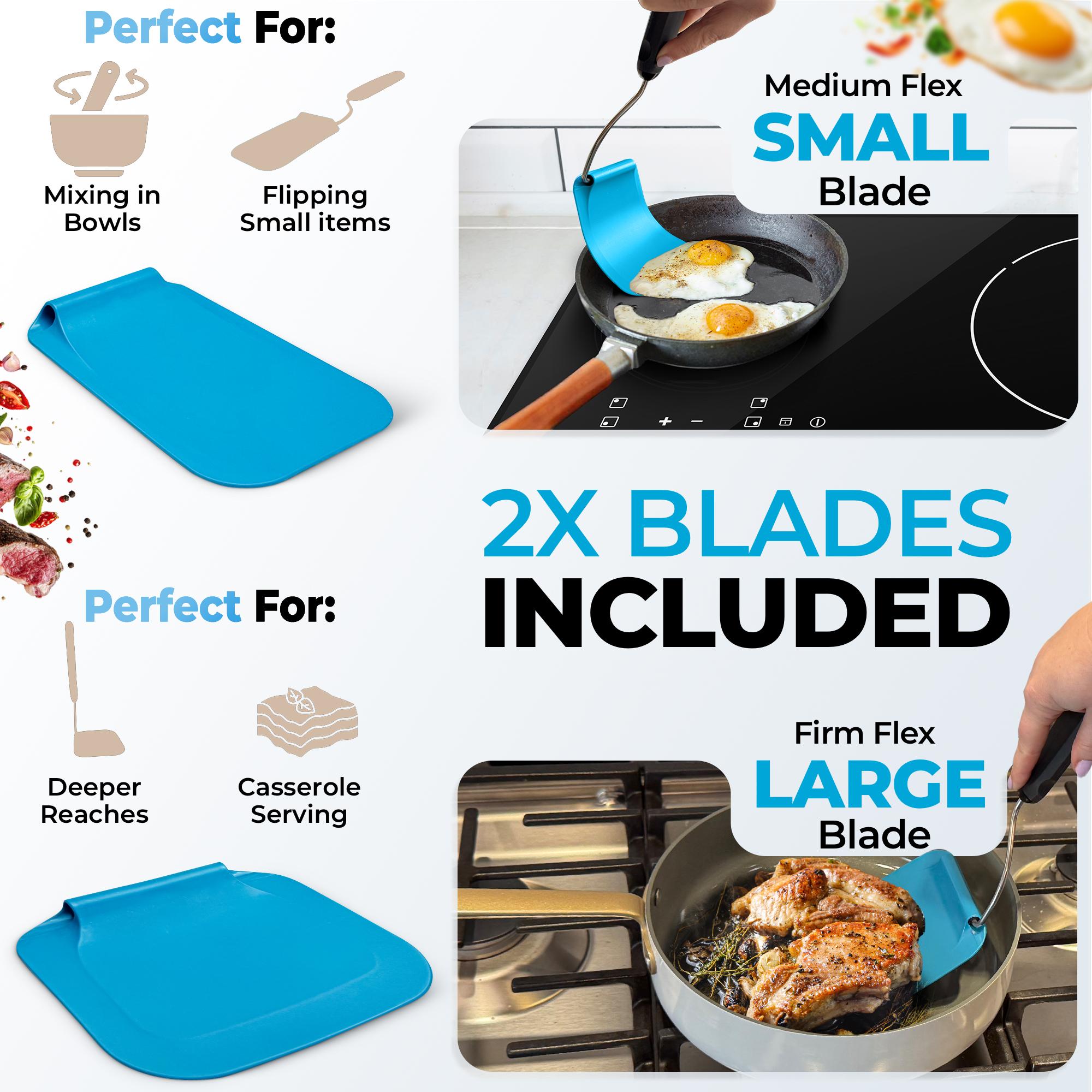 Adaptchula&trade; - Spatula with adjustable angles, a must have kitchen gadget!  Kitchen accessories should serve a purpose!  Perfect for Air Fryers, griddles and everything in-between! Includes 2 Spatula heads made from PPSU - BPA/BPS and PFAS free.  Non-Toxic