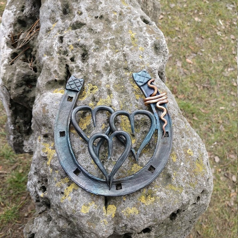 🔥Hot Sale 49% OFF-Forged handmade horseshoe-iron anniversary gifts💕
