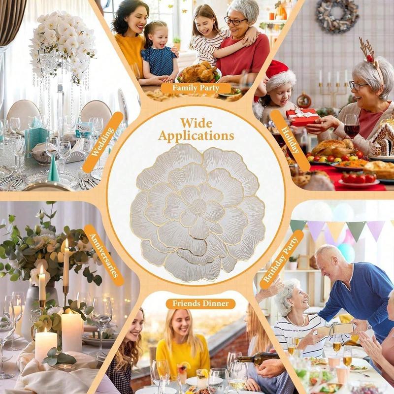 Floral Pattern Placemat, 6 Counts/set