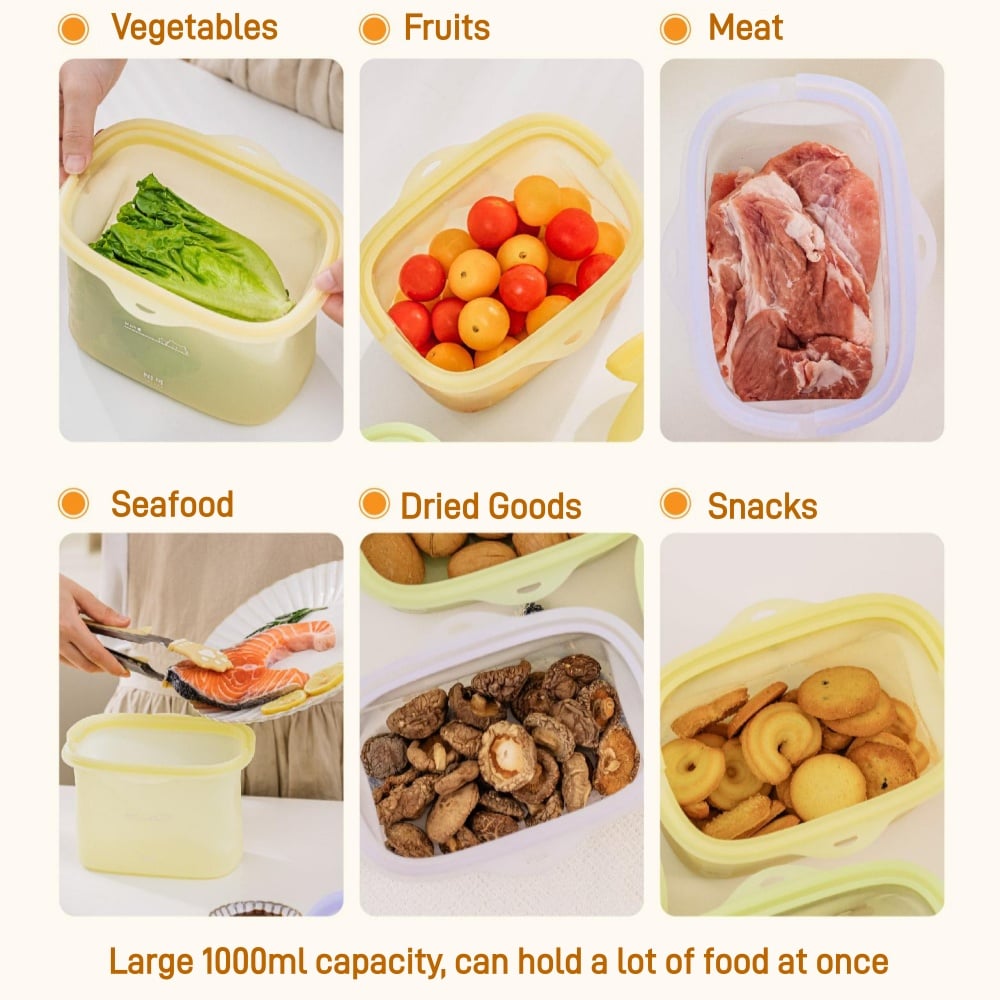 1000ml Standable Silicone Food Storage Bag