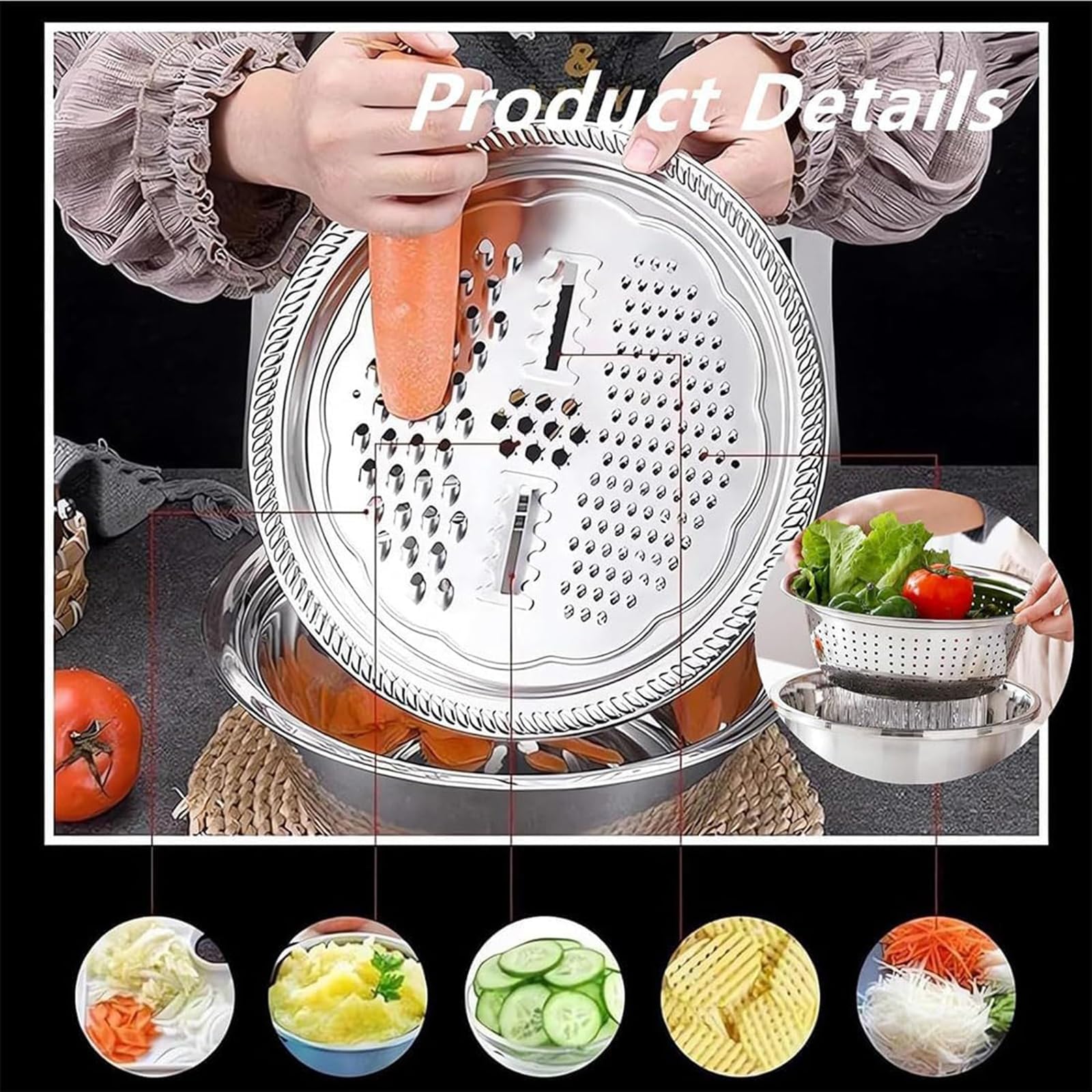 🔥Hot Sale 50% Off - 3-in-1 Multifunctional Stainless Steel Basin Set