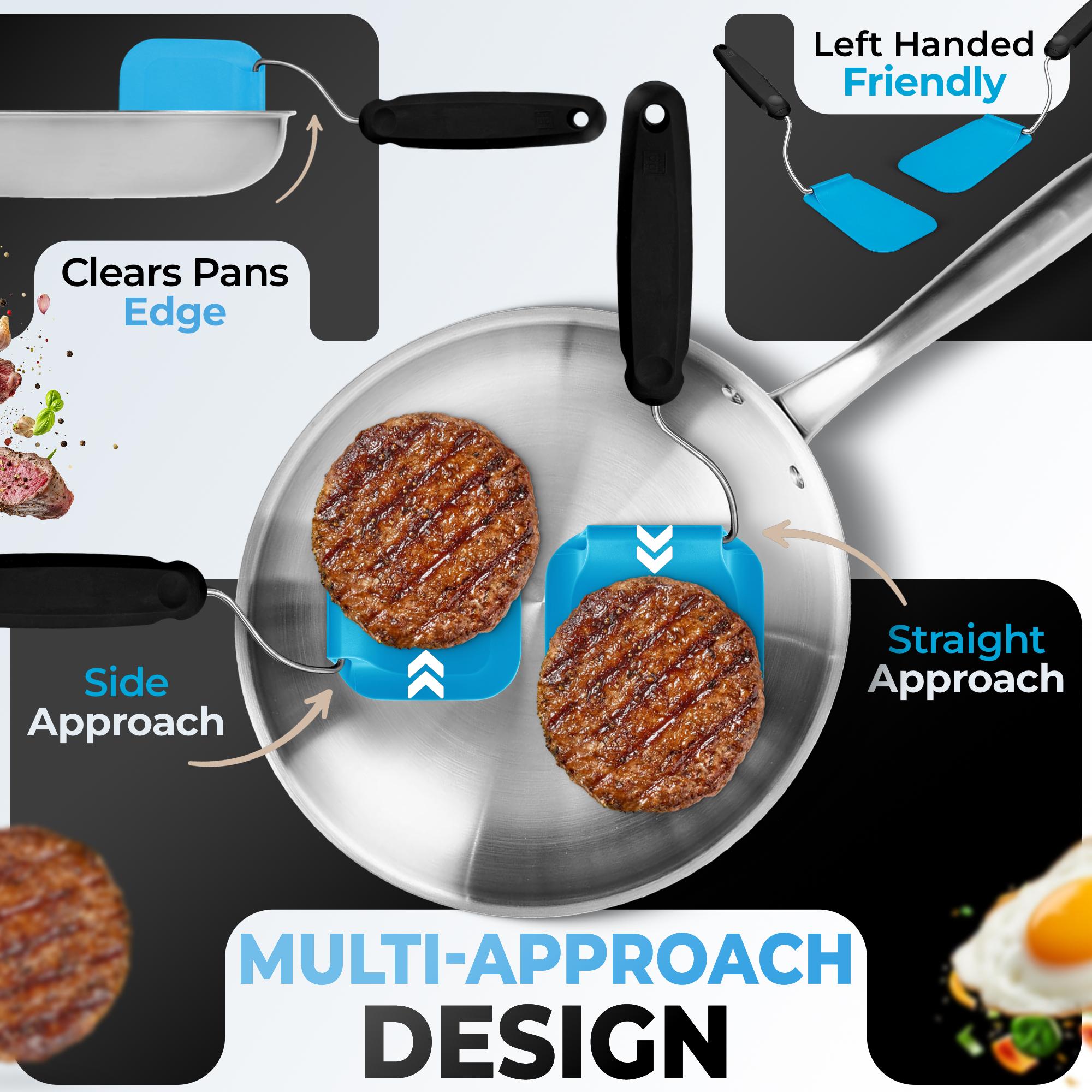 Adaptchula&trade; - Spatula with adjustable angles, a must have kitchen gadget!  Kitchen accessories should serve a purpose!  Perfect for Air Fryers, griddles and everything in-between! Includes 2 Spatula heads made from PPSU - BPA/BPS and PFAS free.  Non-Toxic