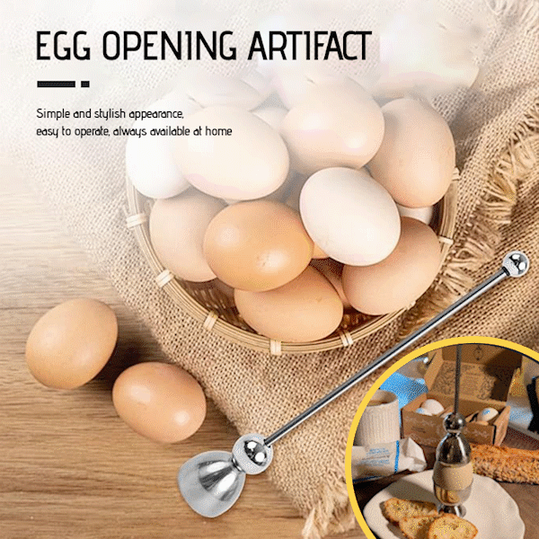 🔥Last Day Promotion - 49% OFF🎁Stainless Steel Egg Cracker Tool🍳🥚