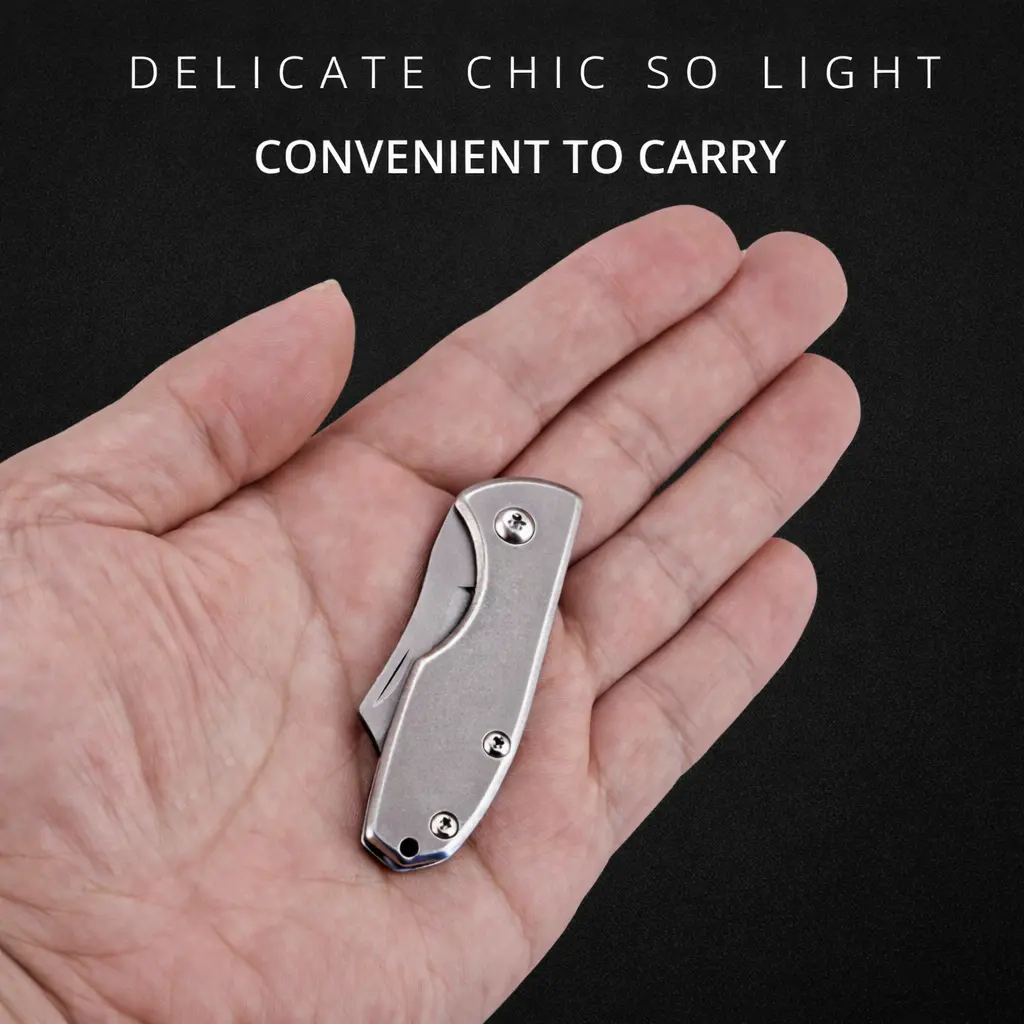 Mini Folding Pocket Knife, EDC Tiny Package Knife, KeyUnity, Stainless Steel, Ultra Compact and Lightweight for Daily Carry tools and gadgets,Father's Day Gift,navajas para hombres trabajo