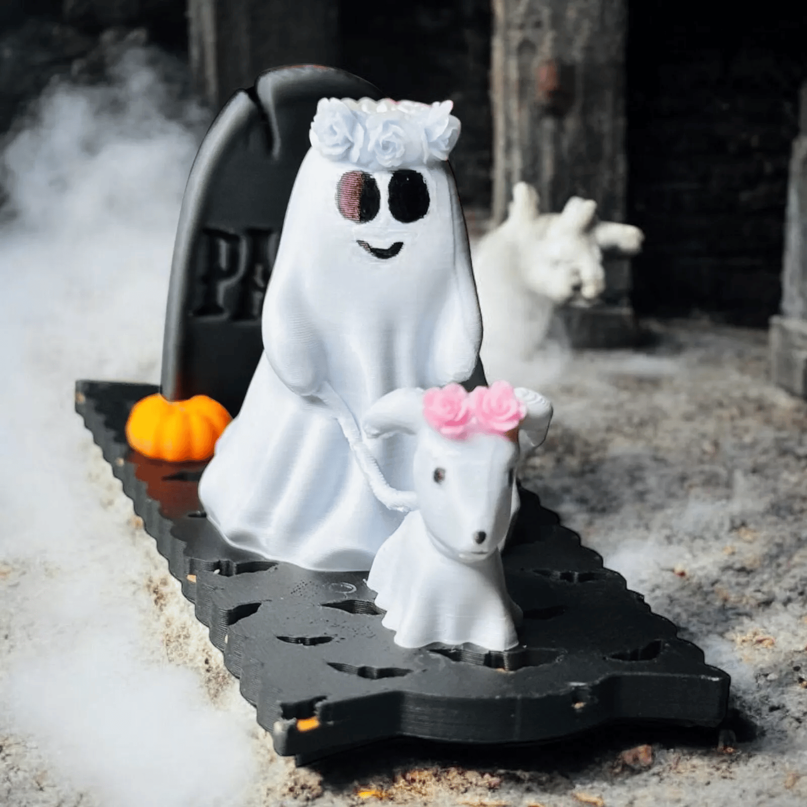 🔥Hot Sale 49% OFF- 👻40oz Lid White Ghost Walking Dog Topper