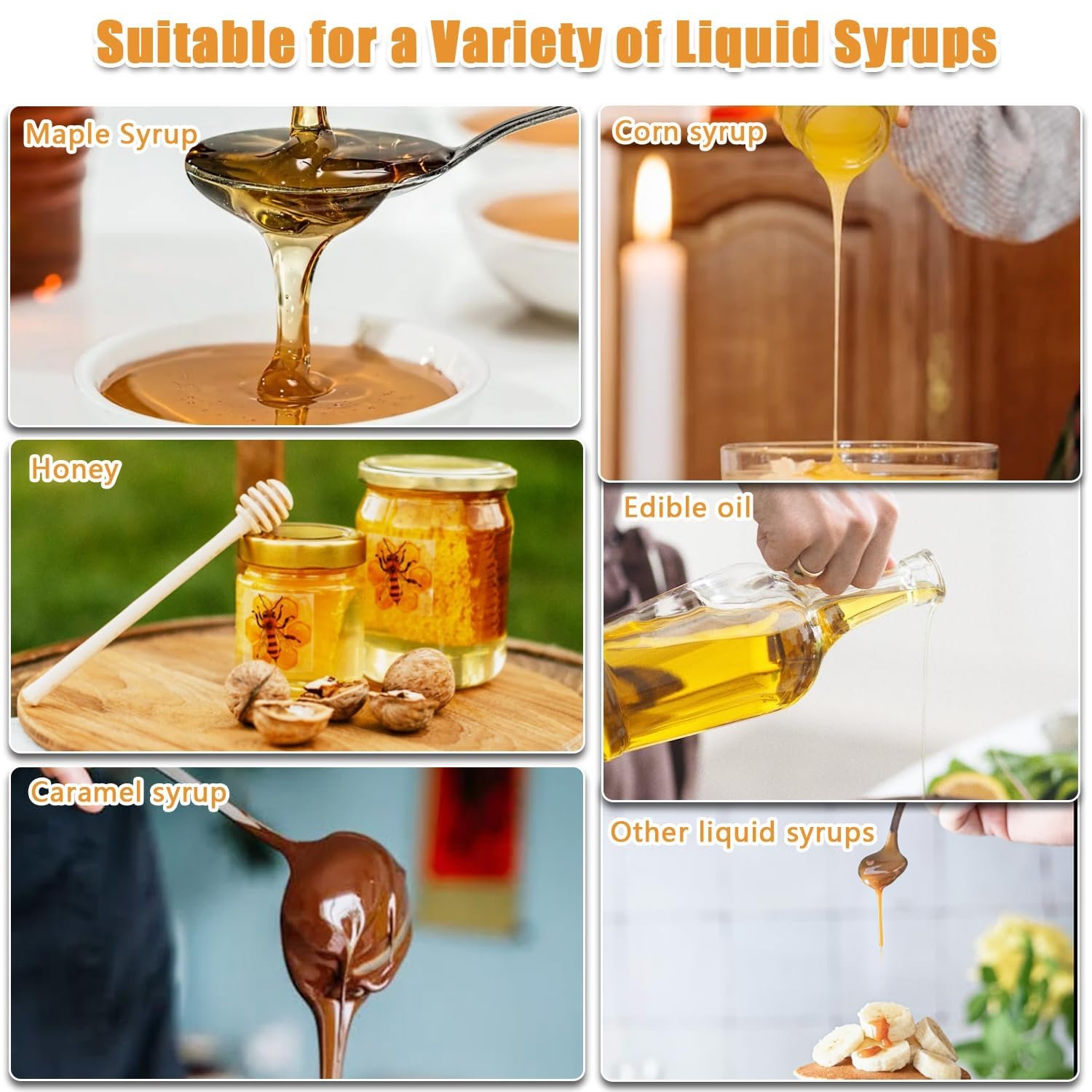 Honey Dispenser No Drip with Base