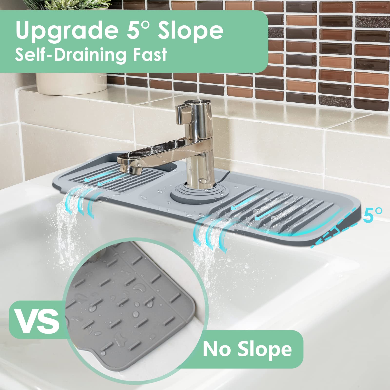 (BUY 2 SAVE10% For Kitchen and Bathroom🔥🔥 )Kitchen Sink Silicone Splash Guard