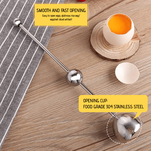 🔥Last Day Promotion - 49% OFF🎁Stainless Steel Egg Cracker Tool🍳🥚