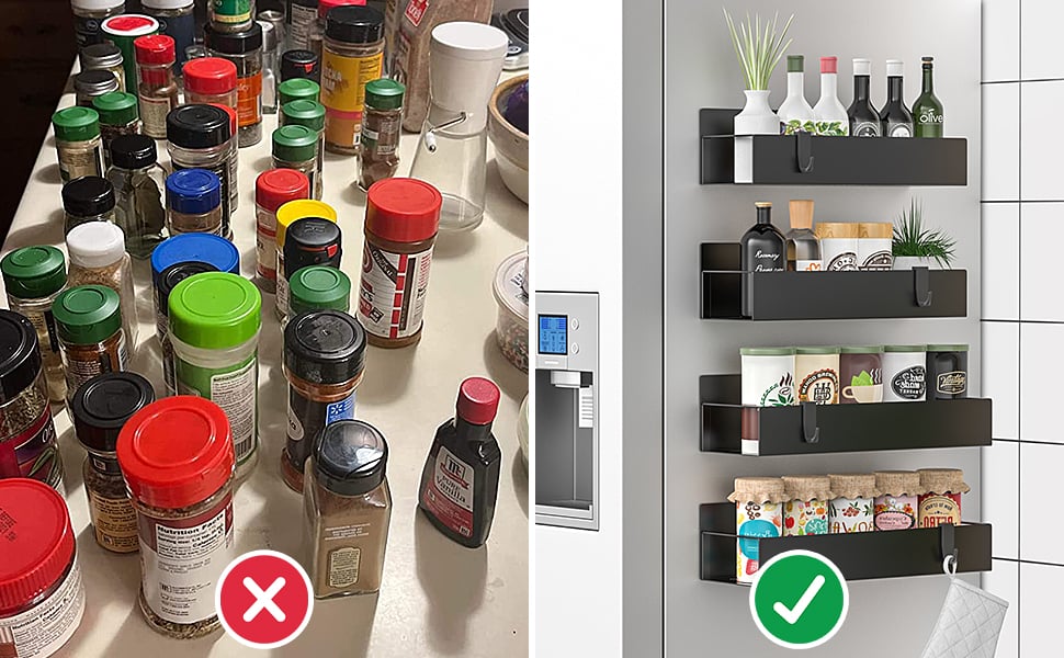 🧲Punch-free Magnetic Storage Rack Organize —— Space-saving Kitchen Organizer🌟