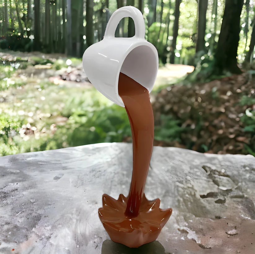 Floating Spilling Coffee Cup