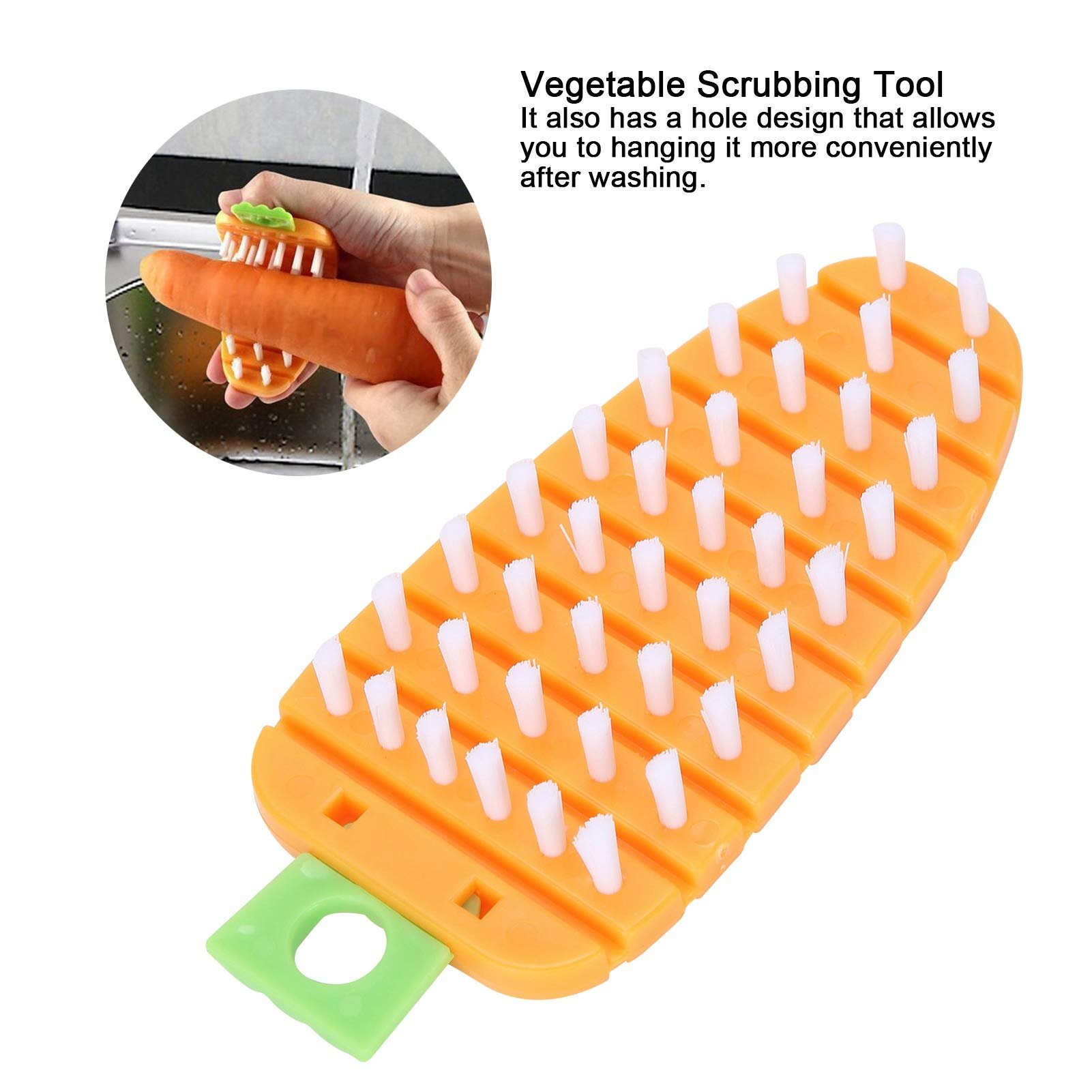 Multiple Segments are Bendable Fruit Vegetable Cleaning Brush
