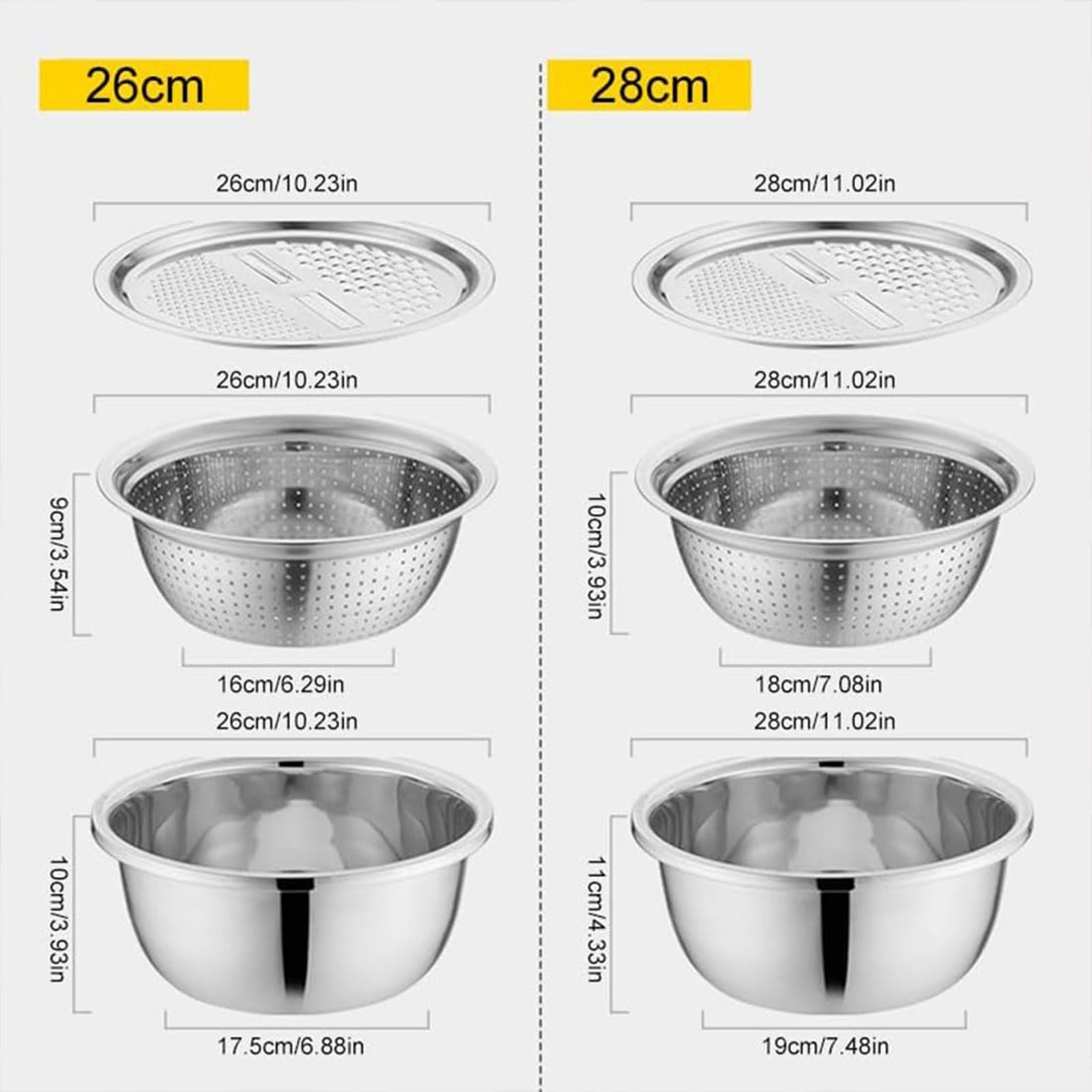 🔥Hot Sale 50% Off - 3-in-1 Multifunctional Stainless Steel Basin Set