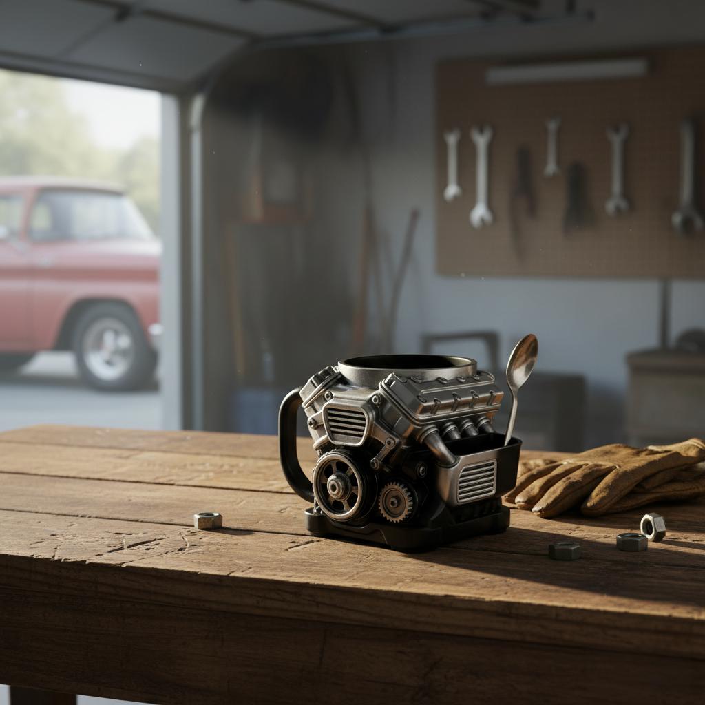⚙️ Engine Block Ice Cream Pint Holder — Because Dessert Deserves Horsepower