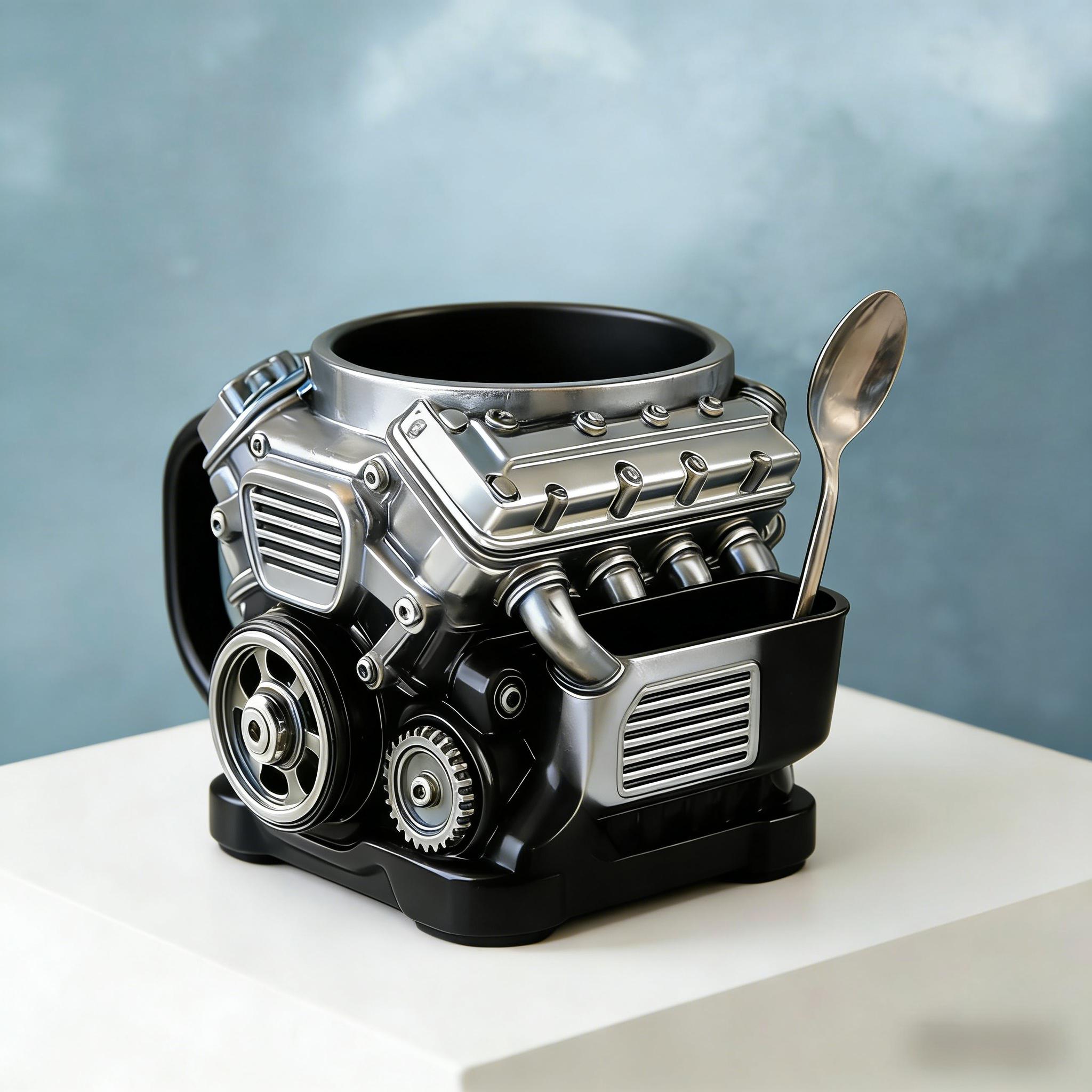 ⚙️ Engine Block Ice Cream Pint Holder — Because Dessert Deserves Horsepower