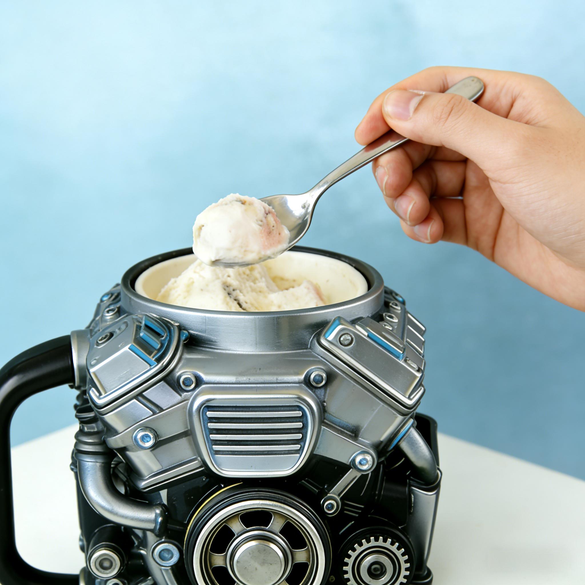 ⚙️ Engine Block Ice Cream Pint Holder — Because Dessert Deserves Horsepower