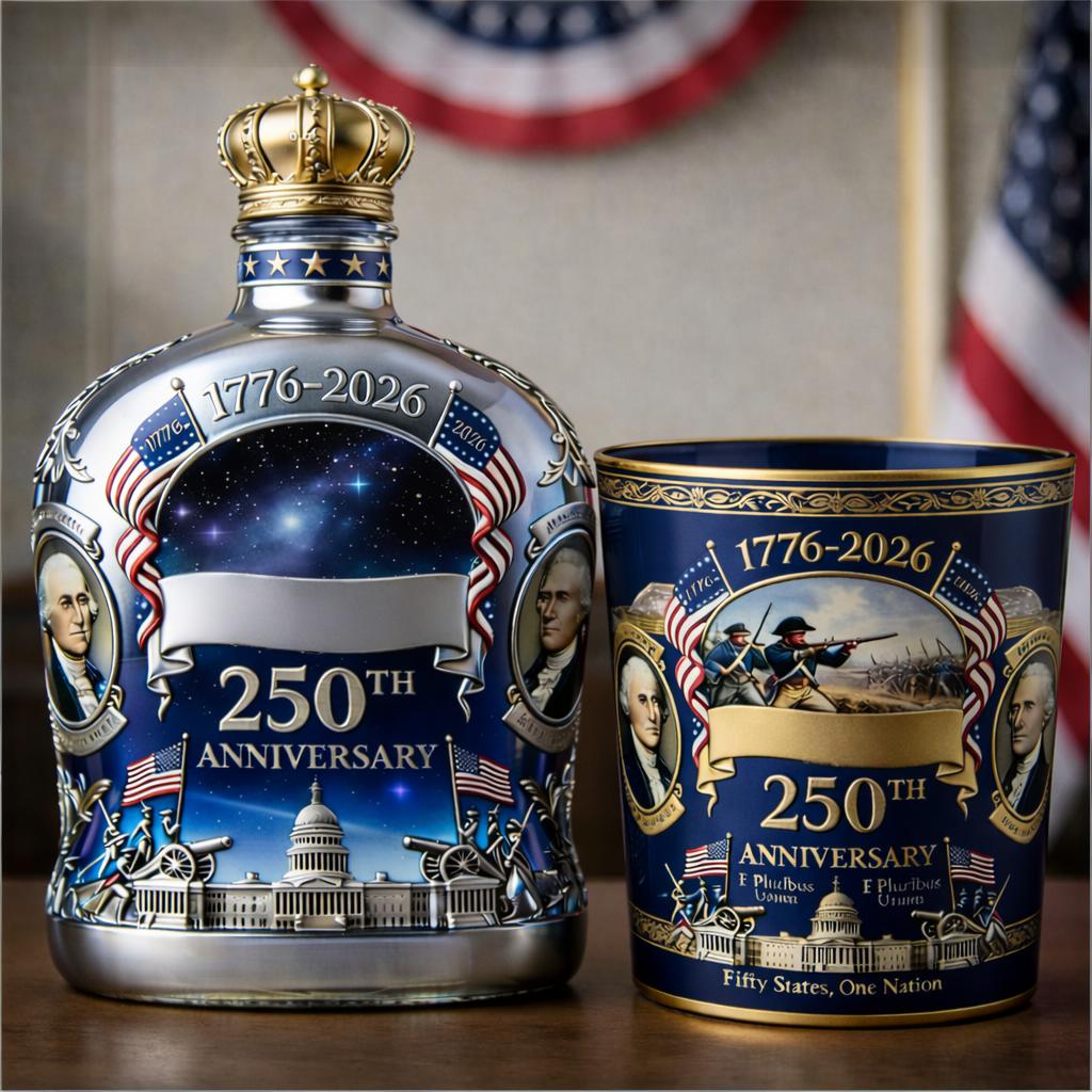 🇺🇸 250th Anniversary Glass Set – 1776-2026 Patriotic Keepsake 🎖️✨