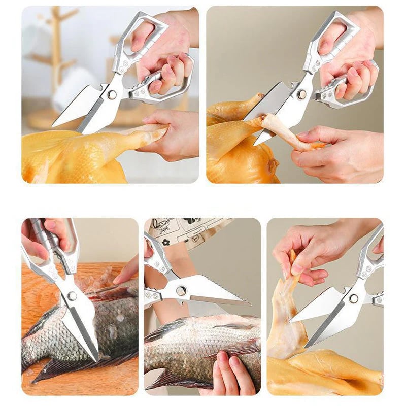 ✂️ BUY 2 GET 1 FREE! 🔥 Heavy-Duty Kitchen Scissors - Multi-Function & Dishwasher Safe, Perfect for Poultry, Herbs and Daily Use 🍗✨