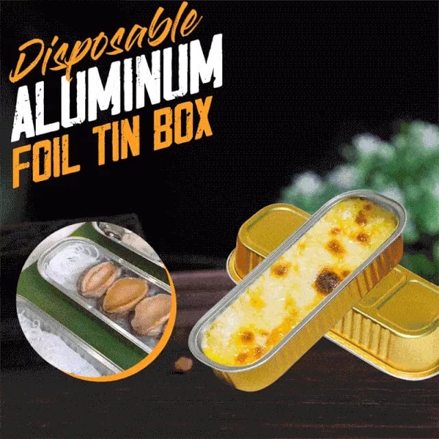 🔥Summer Hot Sale 48% OFF🔥DISPOSABLE ALUMINUM FOIL TIN BOX-Buy 5 Get 2 Free (70pcs) & Free Shipping