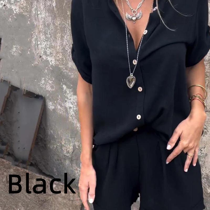 Ежедневен и удобен комплект от две части от памук и лен