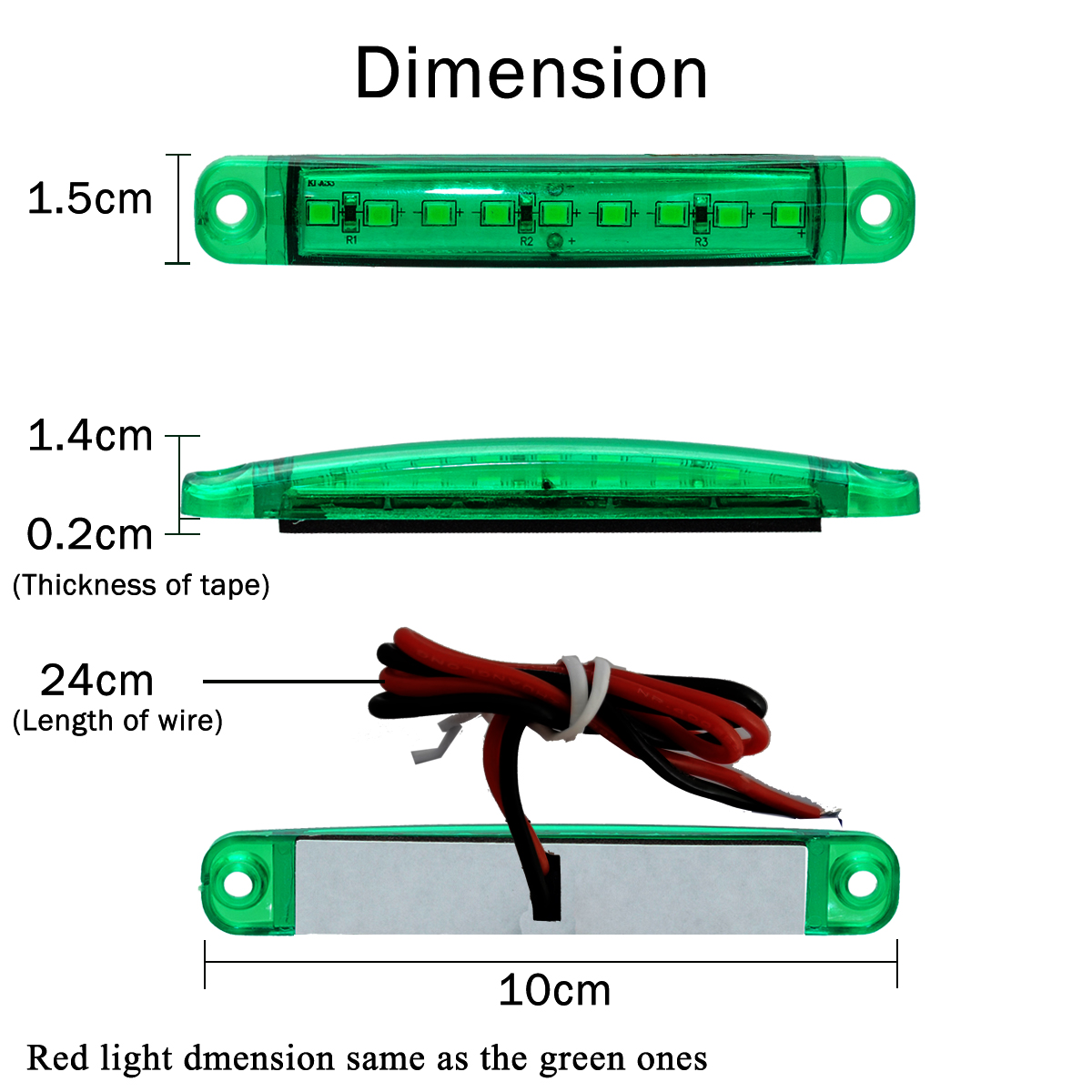 4Pcs Boat Navigation Lights, Stern Lights for Boats, Marine Led Strip Lights for Boat Lights Bow and Stern for For Yacht Fishing Pontoon Boat Sailboat Kayak Bass Boat Vessel(Red & Green)