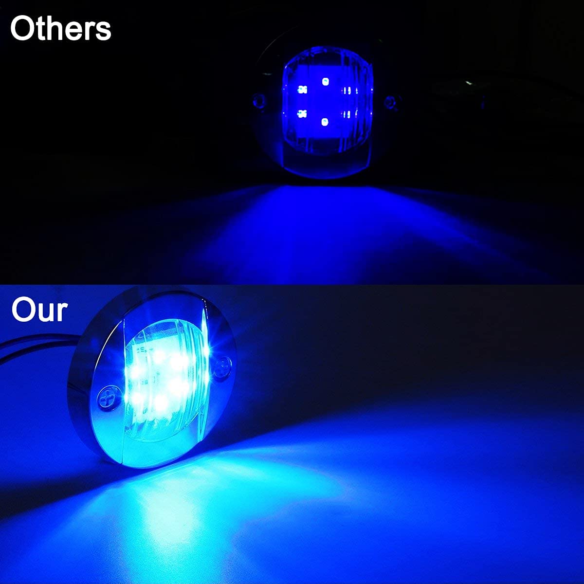 UCINNOVATE 4x Marine Boat LED Lights, 12V Waterproof Navigation Boat lights with, Boat Stern Light, Courtesy Lights, Boat Interior Lights, Boat Transom Light for Yacht, Pontoon Boat, Sailboat, Kayak