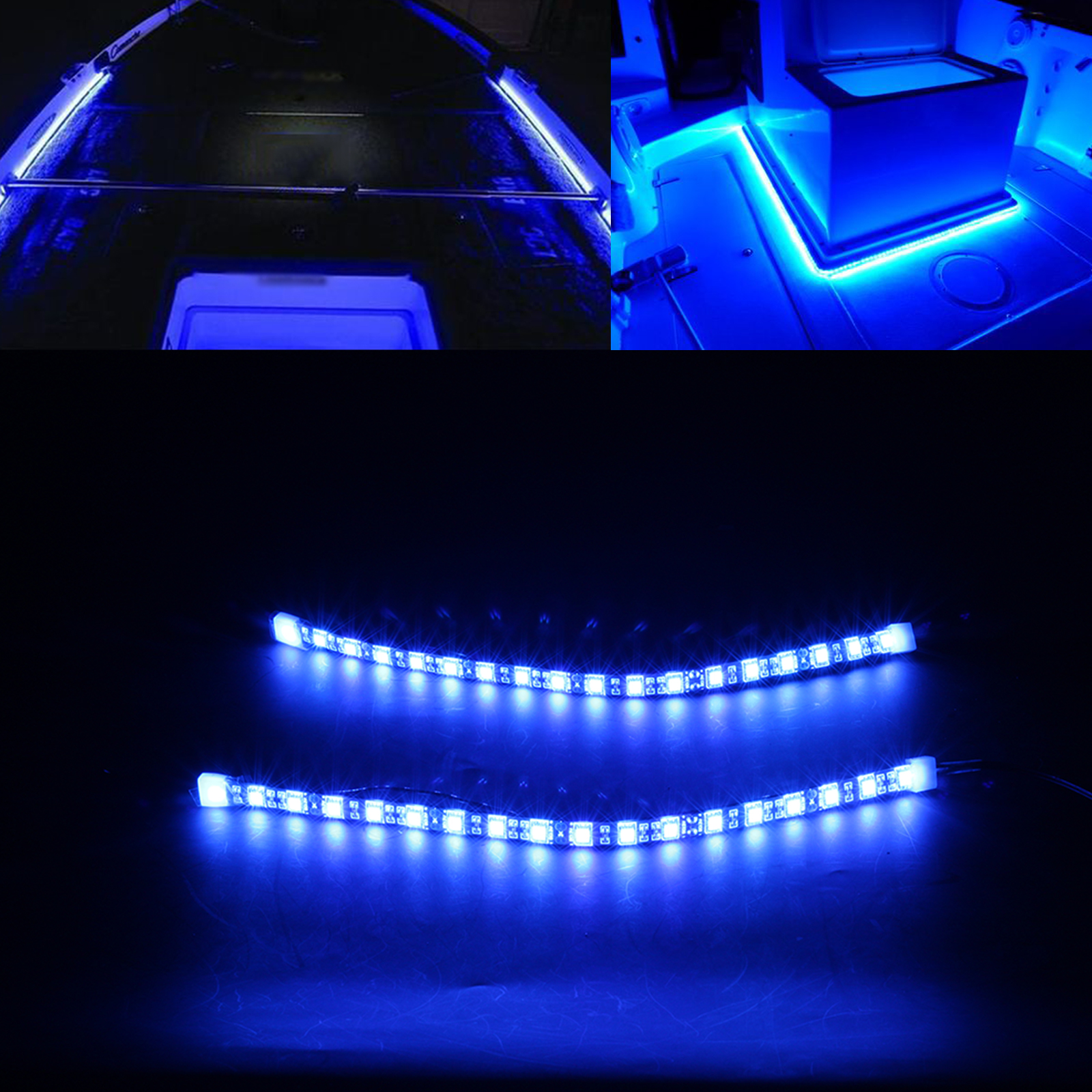 UCINNOVATE Marine Boat Led Navigation Lights, LED Boat Interior Light for Boat Deck Light, Courtesy Interior Lights for Yacht, Fishing, Pontoon Boat, Sailboat, Kayak, Bass Boat Vessel (Blue, 12V)