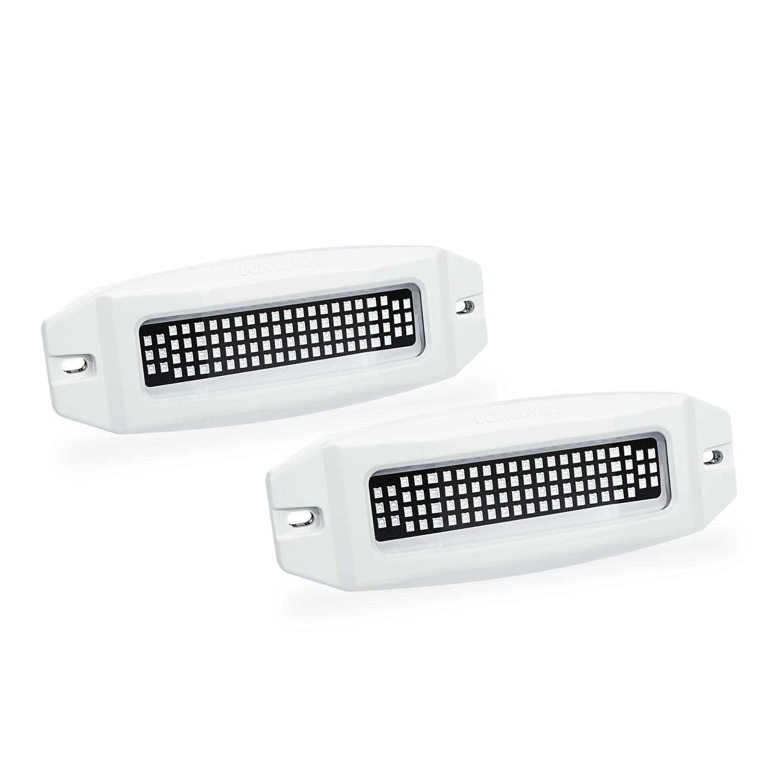 UCINNOVATE 2X 6.9” Marine LED Boat Light, 3000LM 84LED Waterproof Transom Lights, Underwater Light for Yachts, Boats, Sailboat, Pontoon, Transom, Boat Deck Light Stern Lights (Blue, 12-36V, IP68)