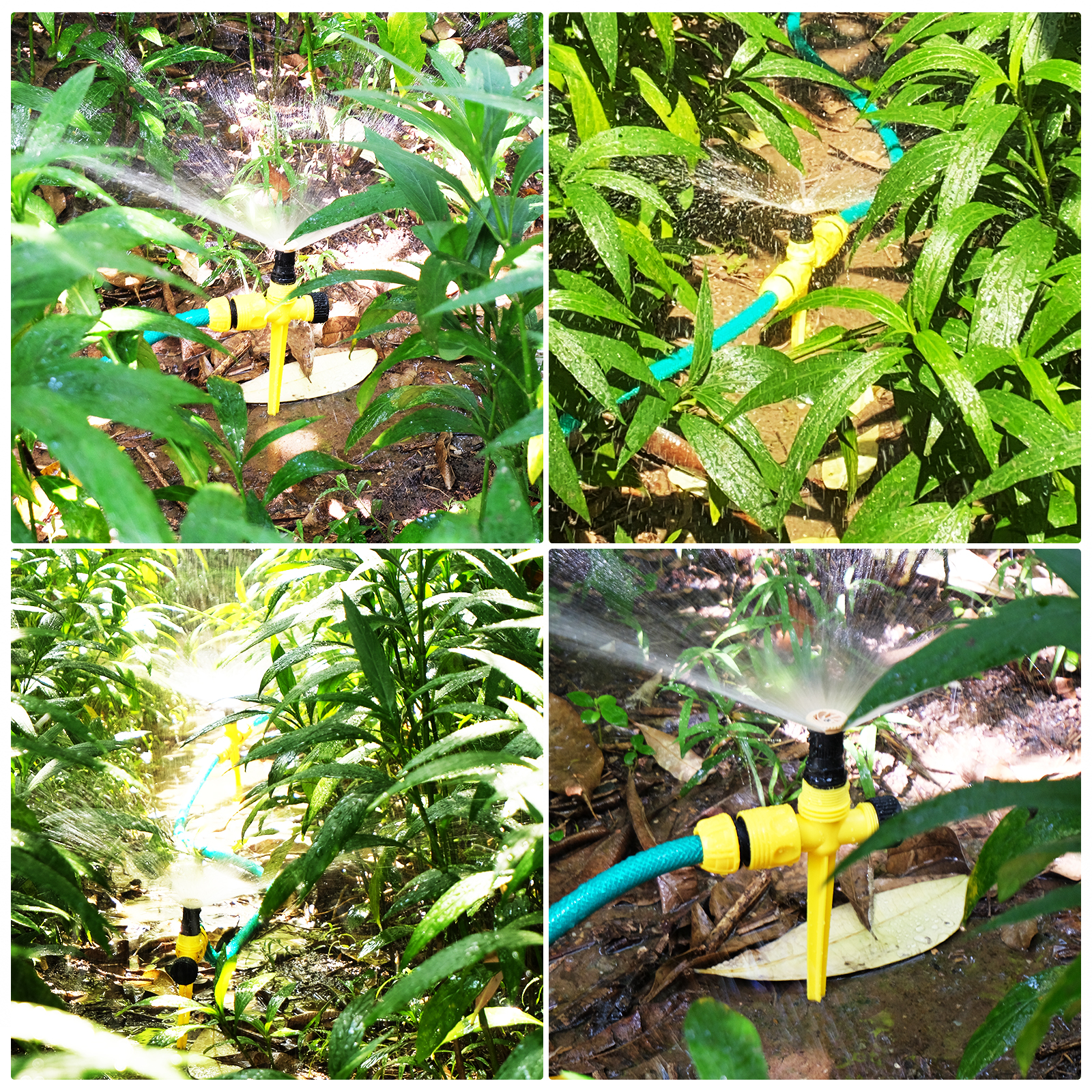 UCINNOVATE Garden Sprinkler, Adjustable 360°Rotation Lawn Sprinkler, Garden Above Ground Sprinkler System Kit, Large Area Coverage, Multipurpose Yard Sprinklers,Garden Lawn Sprinkler with 52.5FT Hose