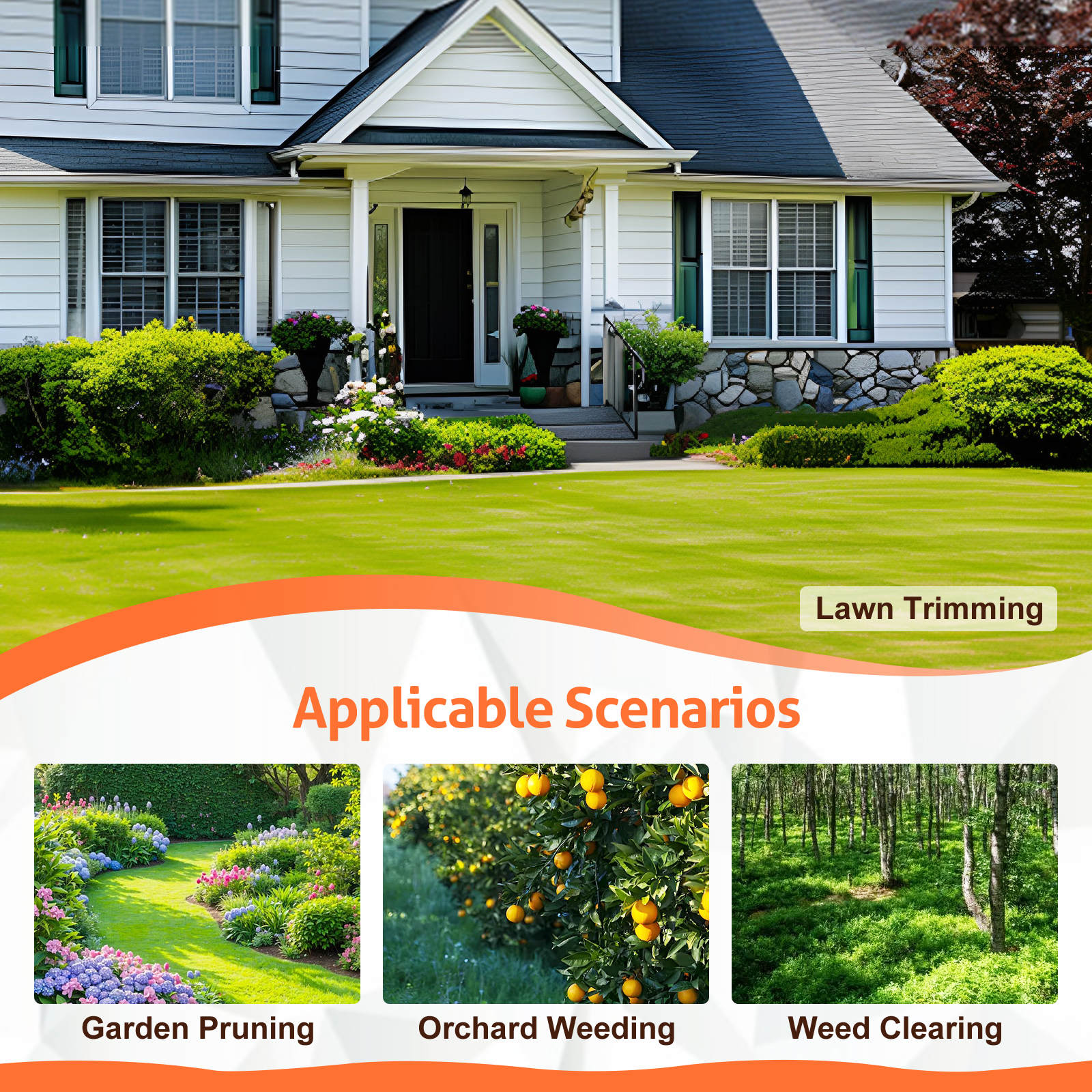 UCINNOVATE String Trimmer Line, 1 Spool Round Weed Eater String 2.4mm x 100m, Nylon Weed Wacker String, 095 Trimmer Line Heavy Duty for Lawn Mowers, Trimmers, Orange (0.095 Inch x 328 Ft)