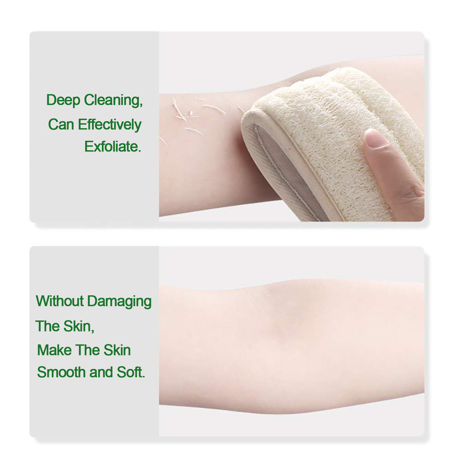 UCINNOVATE 3X Natural Loofah Shower, Loofah Sponge Large Exfoliating Shower Body Buff Away Dead Skin