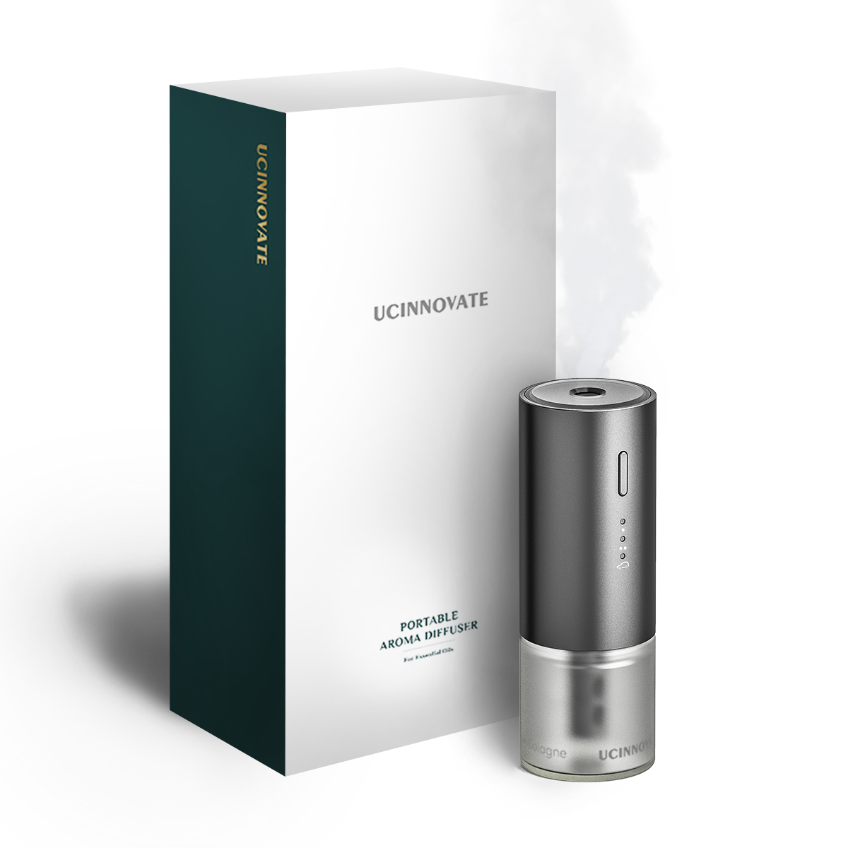 UCINNOVATE Smart Car Air Diffuser - Automatic On/Off Car Diffuser with Vent Clip, USB Diffuser 3 Mode Concentration Ultrasonic Atomizer Aroma Diffuser, French Natural Fragrance Cologne Scent for Car Office Home