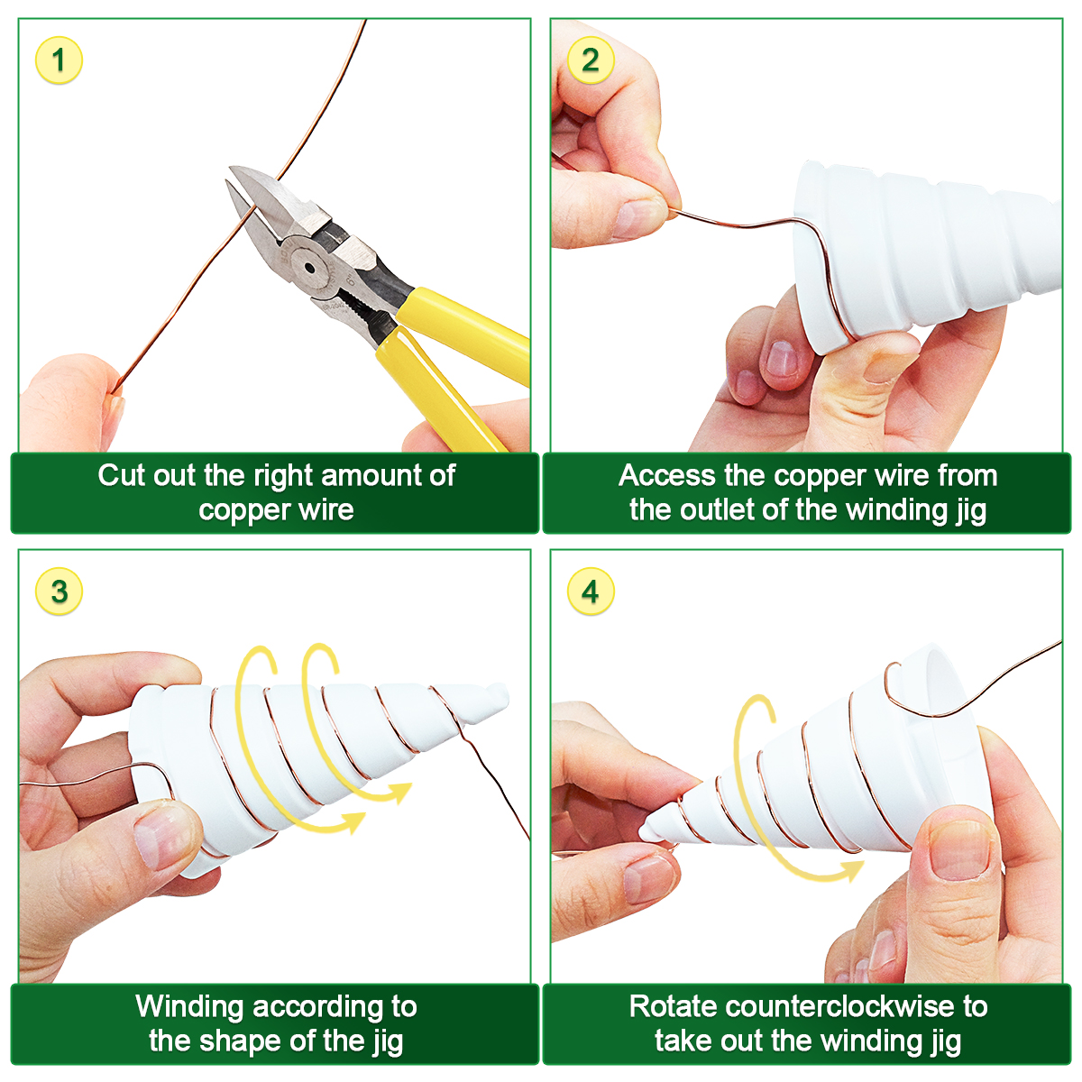 1 Pound 99.9% Pure Copper Wire 16 Gauge with Fibonacci Coil Winding Jig for Electroculture Gardening, Electro Culture Gardening Antenna Stake for Growing Garden Plants and Vegetable