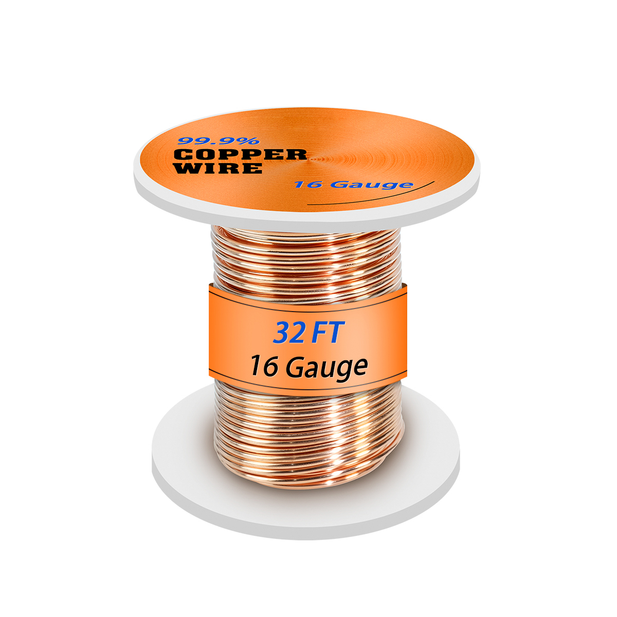 UCINNOVATE 99.9% Pure Copper Wire, 16 Gauge/ 1.3 mm Diameter 33Feet Soft Pure Copper Wire, 16 AWG 10m Solid Pure Copper Wire for Jewelry Making Wire Craft Wire