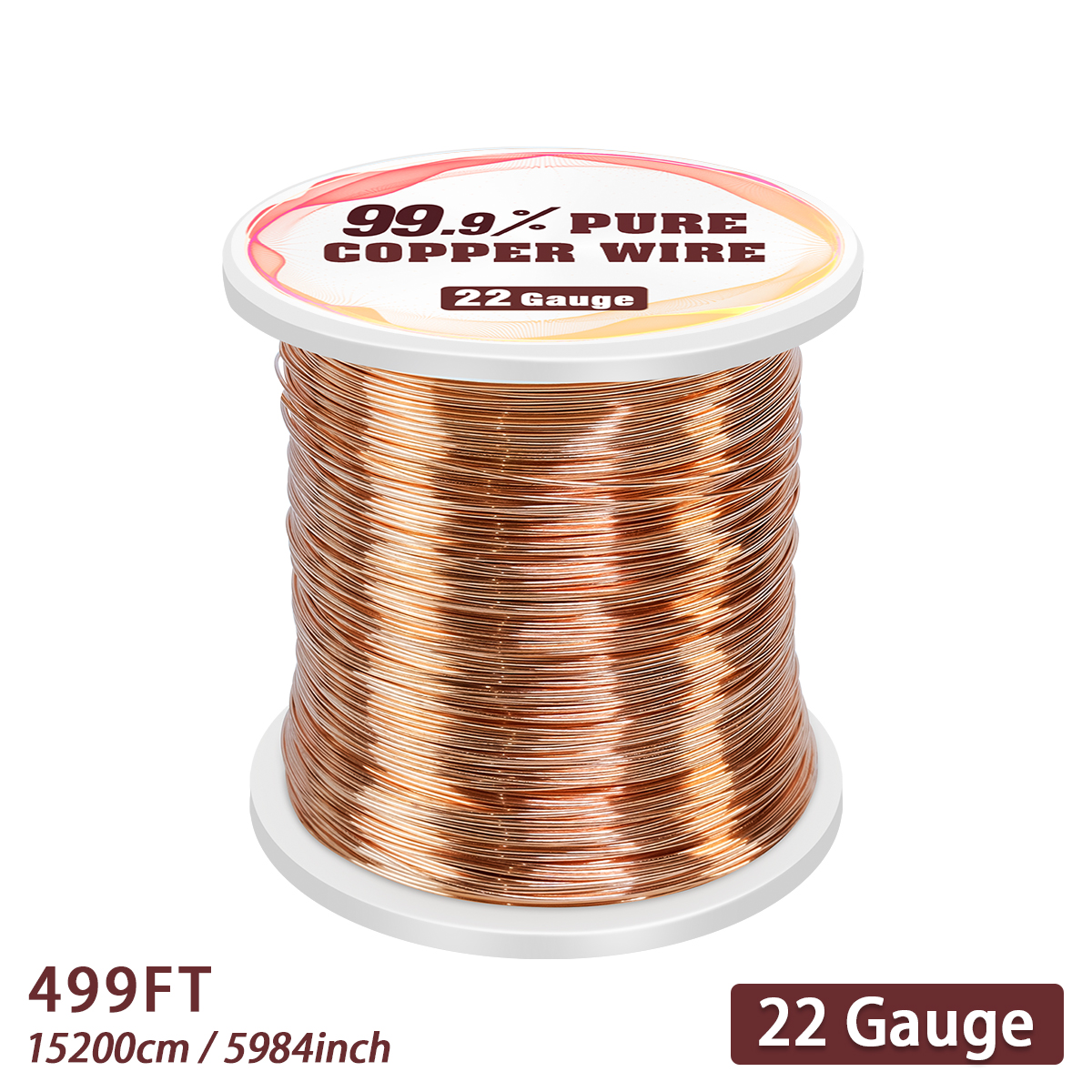 UCINNOVATE 99.9% Copper Wire, 16 Gauge Soft, 127 Feet / 39m, 1 lb Spool, Pure Copper Wire for Jewelry Making, Gardening, DIY Projects, Copper Color