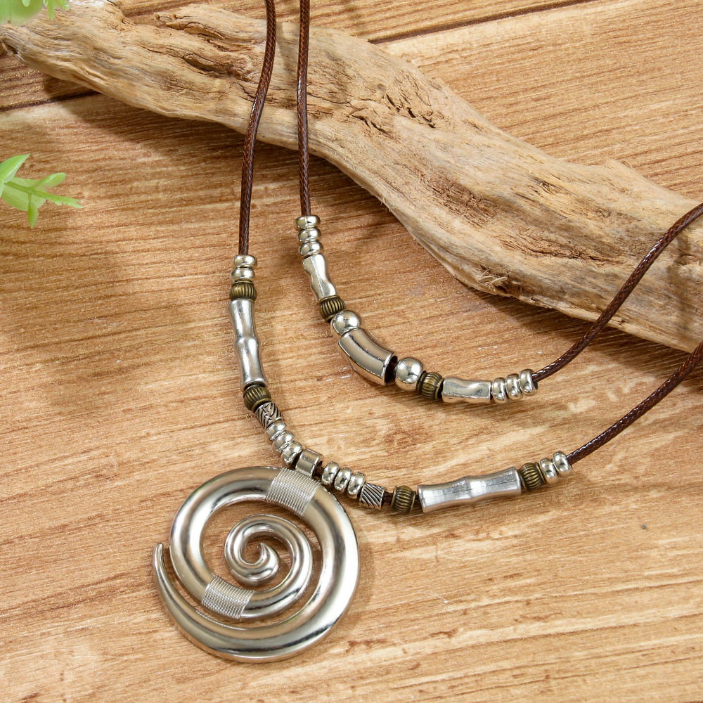 Swirl Totem Vintage Bohemian Necklace