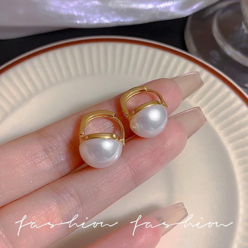 925 Silver Needle Simple Versatile Pearl Earrings