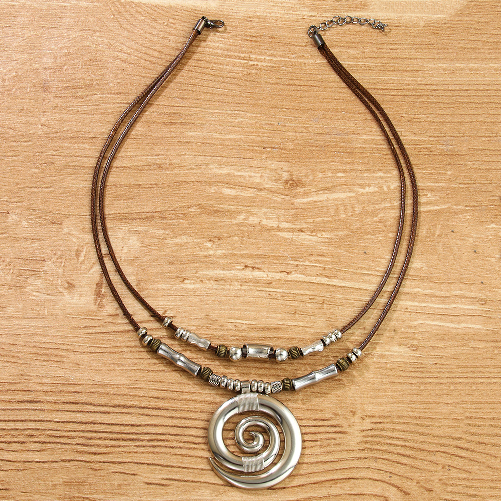 Swirl Totem Vintage Bohemian Necklace