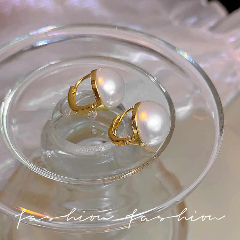 925 Silver Needle Simple Versatile Pearl Earrings