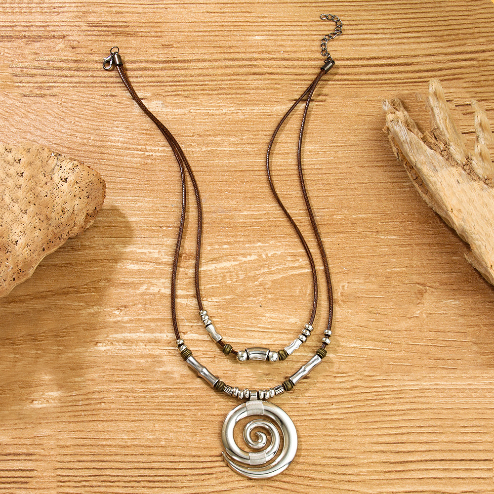 Swirl Totem Vintage Bohemian Necklace