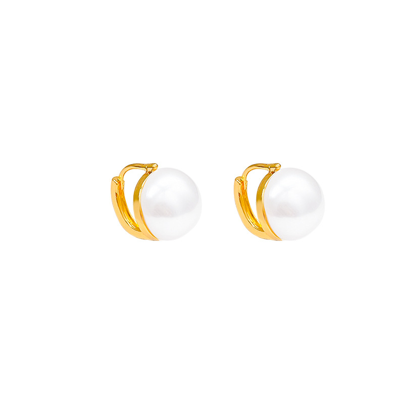 925 Silver Needle Simple Versatile Pearl Earrings