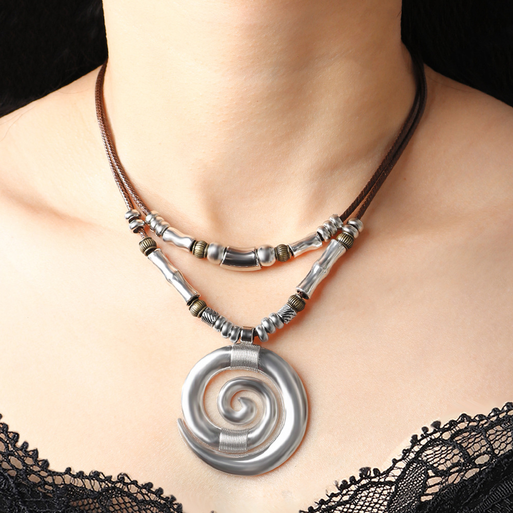 Swirl Totem Vintage Bohemian Necklace