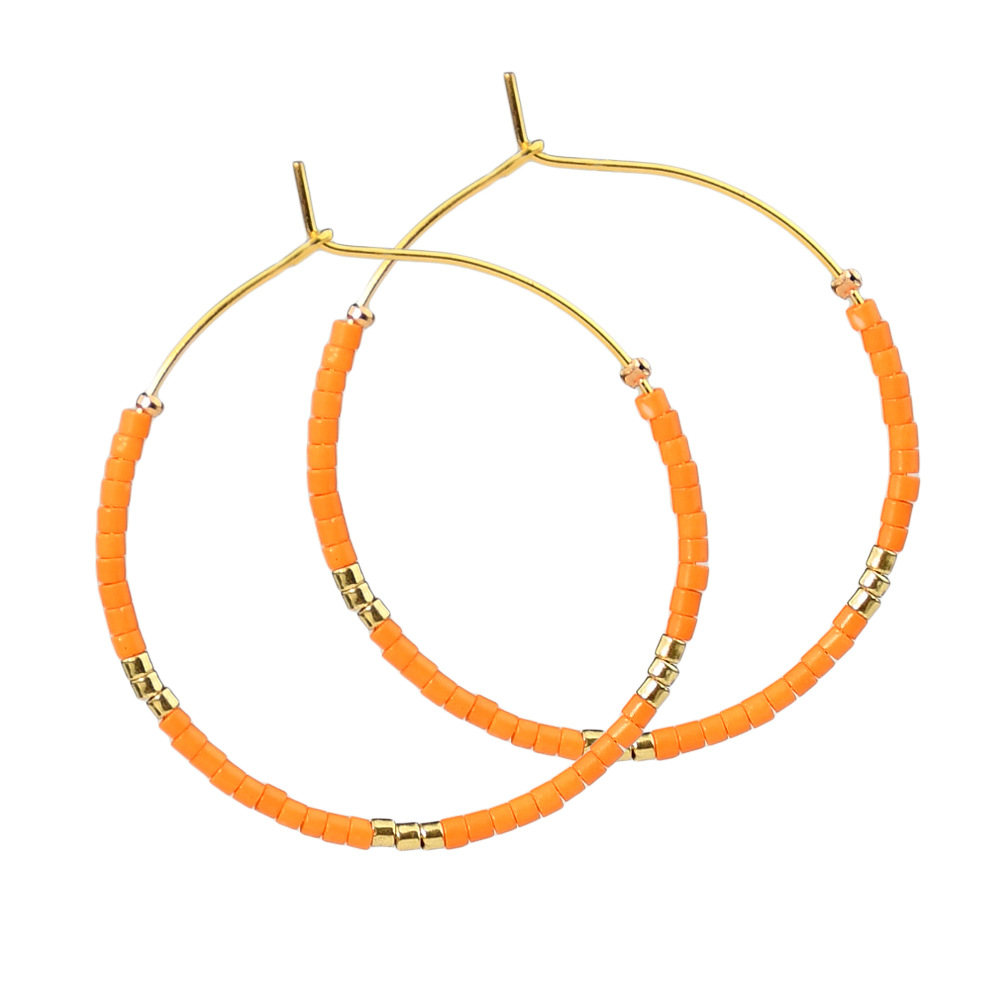 Bohemian Colorful Rice Bead Earrings