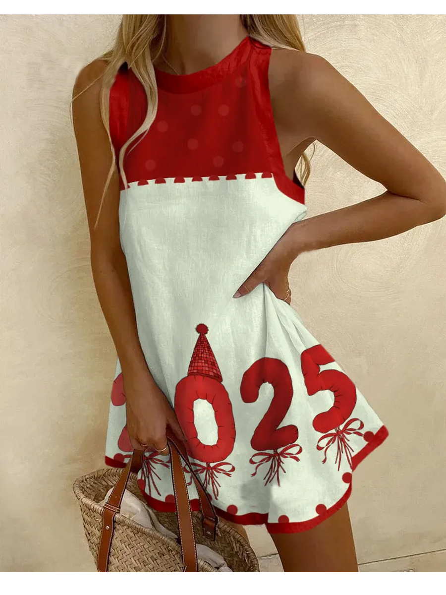 Celebrate 2025 Print Slip Dress
