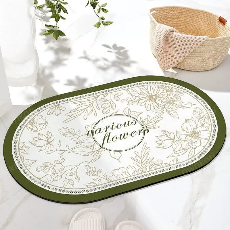 Anti-slip Refresh Floral Bath Mat