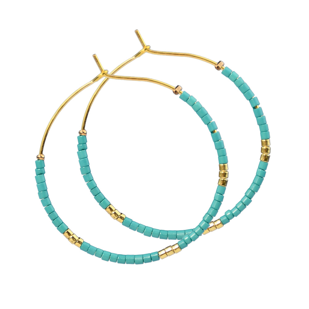 Bohemian Colorful Rice Bead Earrings