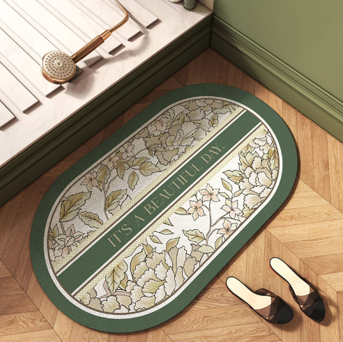 Vintage Floral Anti-slip Bath Mat